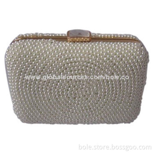 Evening Clutch Bag, Made of Beads, Sized 14x9x6.5cm, OEM Orders Welcomed